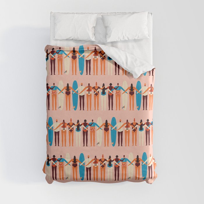 Surf sisters Duvet Cover