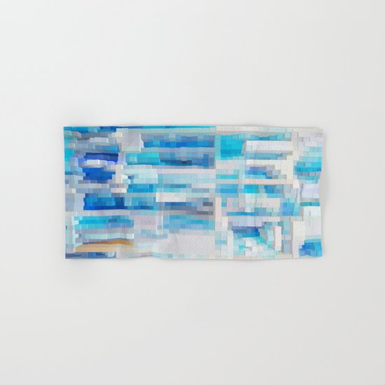 Abstract blue pattern 2 Hand & Bath Towel