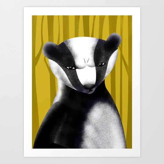 Badger Art Print