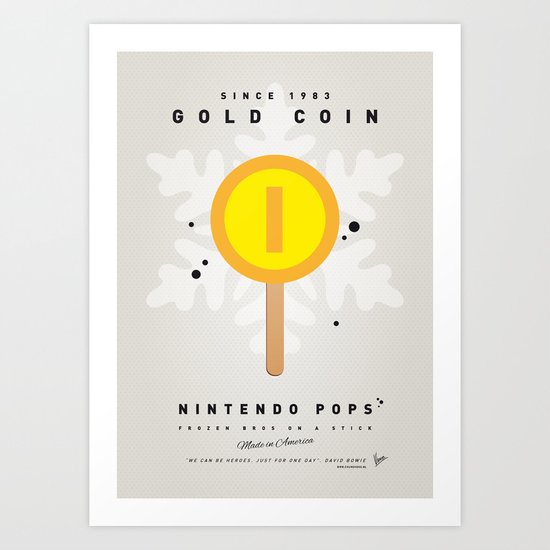 My NINTENDO ICE POP - Gold Coin Art Print