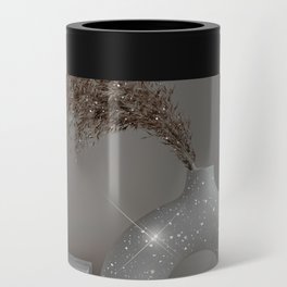 Glitter Aesthetic Pampas Grass Vase Can Cooler