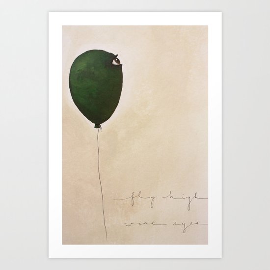 fly high wide eyes 2 Art Print