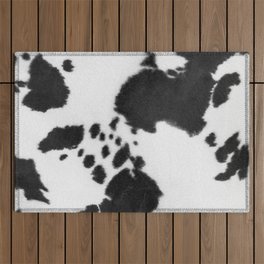 Black And White Howdy Cowhide (xii 2021) Outdoor Rug