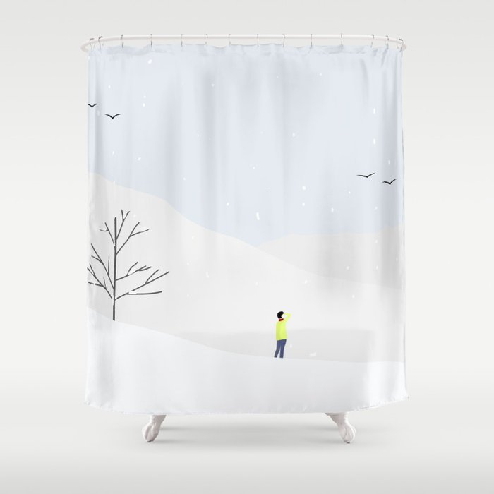 Sunny Day, Warm Winter Shower Curtain