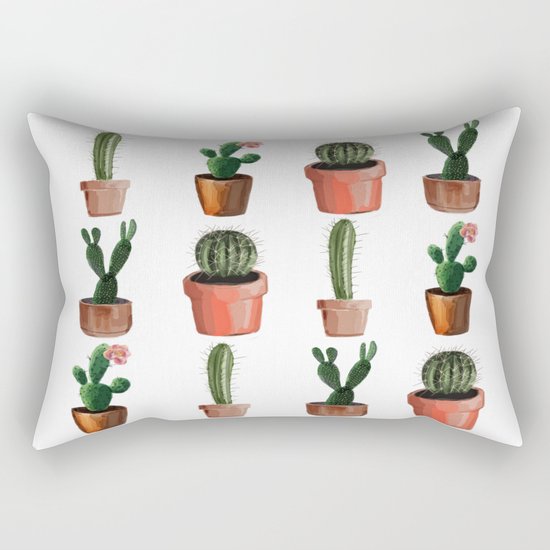 Various Cacti Rectangular Pillow