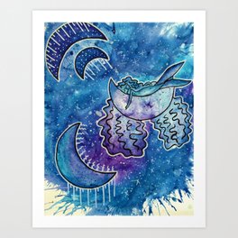 Cosmic Mermaid 2 Art Print
