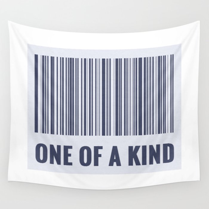 One of a kind - barcode quote Wall Tapestry