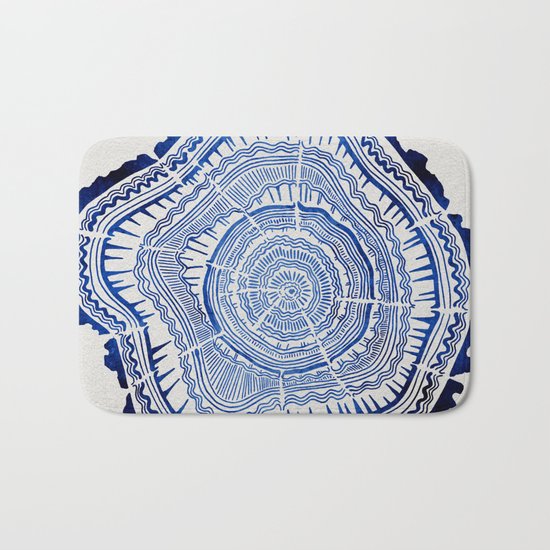 Growth Rings – 65 Years – Navy Bath Mat