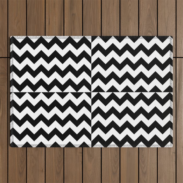 BOHO-CHIC (BLACK-WHITE) Outdoor Rug