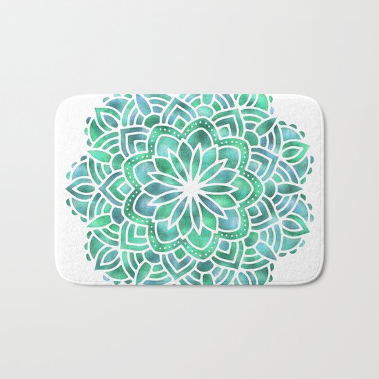 Mandala Southwest Succulent Bath Mat