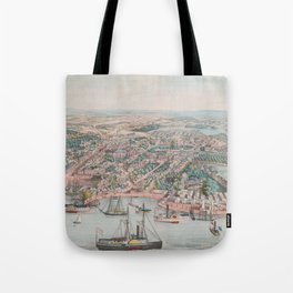 Vintage Pictorial Map of Annapolis MD (1864) Tote Bag