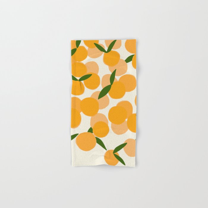 Yellow and gray pantone geometry Hand & Bath Towel by Little Dean