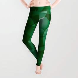 Dark intersecting green translucent circles in bright colors with a grassy glow. Leggings