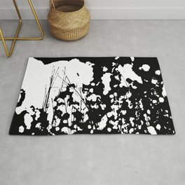 Abstract Black and White Rorschach Rug