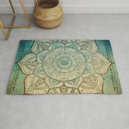 Faded Bohemian Mandala Area & Throw Rug