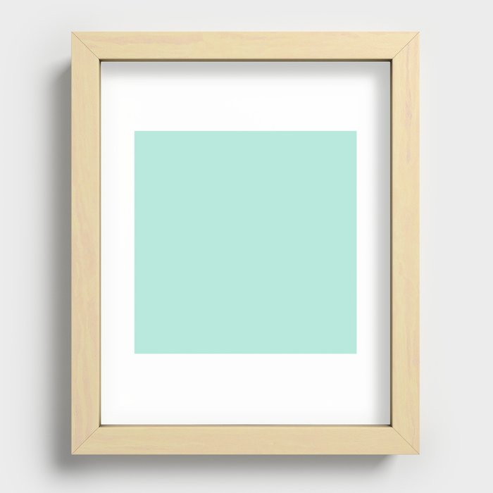 Aquatic Tint Blue Recessed Framed Print