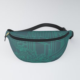 Evergreen Geometric City Fanny Pack