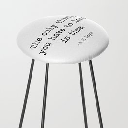 The only thing you have to lose is time - A. W. Doys quote, don't waste time. motivational minimalist typewriter quote typography Counter Stool