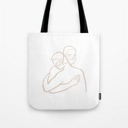 Abrazos fantasma Tote Bag | Pop Art, Graphite, Love, Digital, Chalk Charcoal, Curated, Gay, Pastel, Drawing 