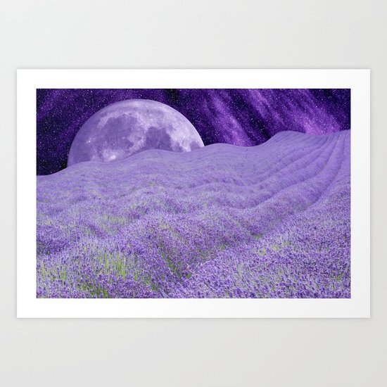 LAVENDER MOON Art Print