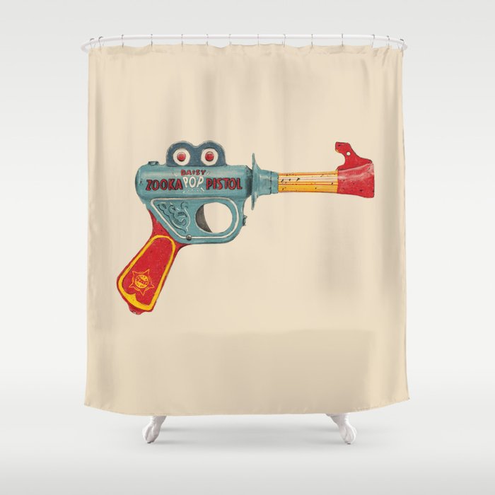 Gun Toy Shower Curtain