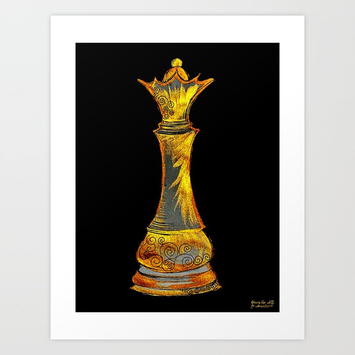 Queen's Gambit Chess Art Print