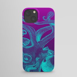 Teal & Purple Octopus iPhone Case