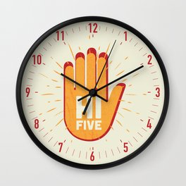 Hi five Wall Clock
