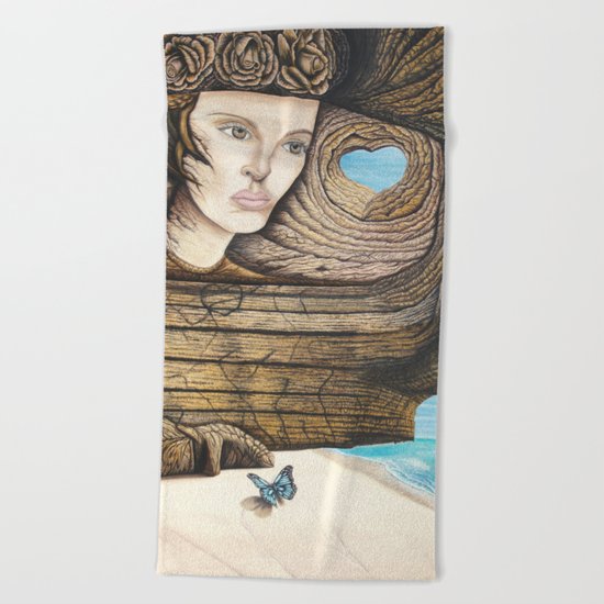 L'amour couleur azur Beach Towel
