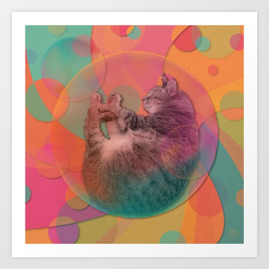 Kitty Cat Sweet Dream Art Print