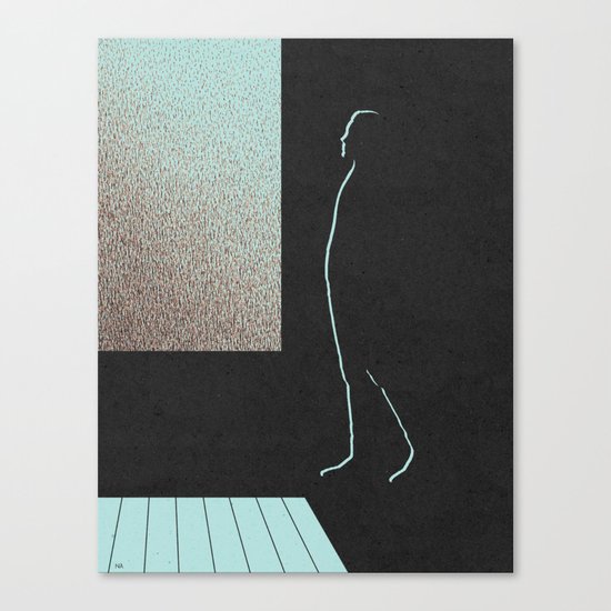 Dark Interior/Raining Outside Canvas Print