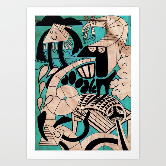 lovely doodles Art Print