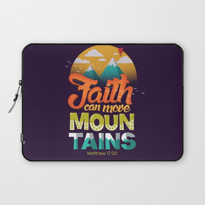 Faith can move mountains Laptop Sleeve