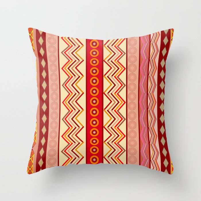 Tribal Pattern Throw Pillow by Julscela Society6