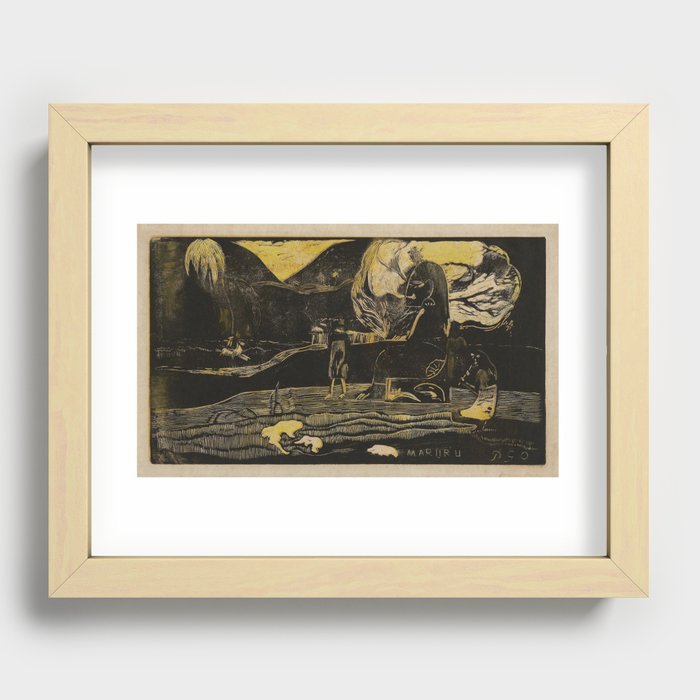 Offerings of Gratitude (Maruru), from the Noa Noa Suite (ca.1893–1894) by Paul Gauguin. Recessed Framed Print