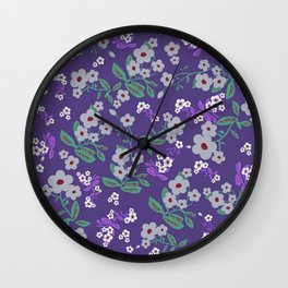 Wildflower Pattern Wall Clock