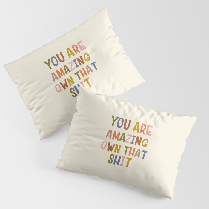You Are Amazing Own That Shit Quote Pillow Sham