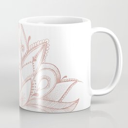 Boho Lotus Rose Gold Coffee Mug