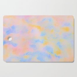 Pink Beach Bright Soft Oil Pastel Drawing Cutting Board