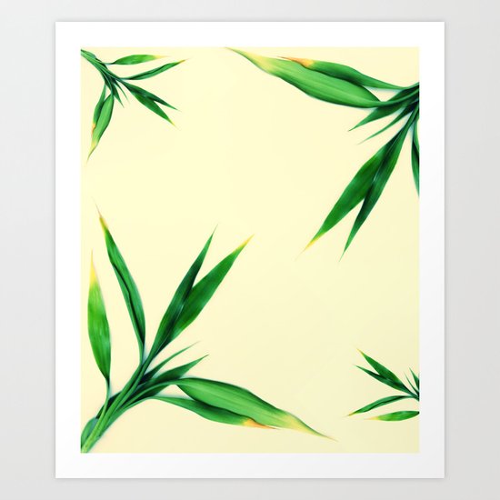 Bamboo leaves #1 #decor #art #society6 Art Print