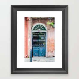 French Quarter Door New Orleans Framed Art Print