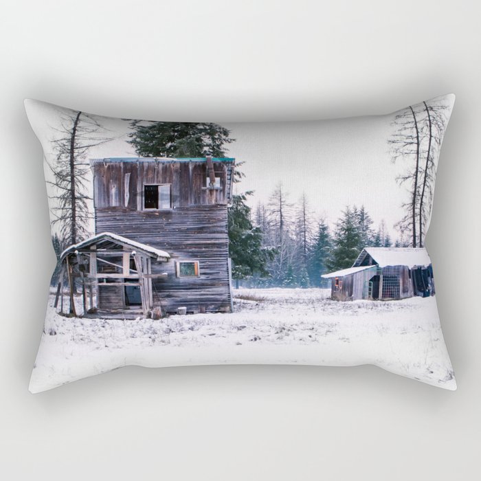 Abandoned Cabin Rectangular Pillow