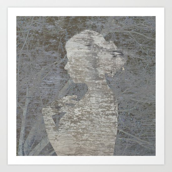 a natural silhouette, two Art Print
