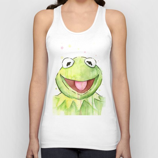 Frog Kermit Portrait Unisex Tank Top