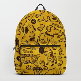Pup Party in Mustard Gingham Backpack