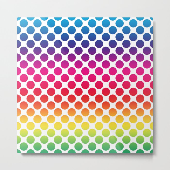 Rainbow Polka Dots #2 Metal Print