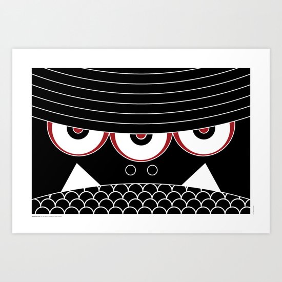 MONSTER FACE 01 Art Print