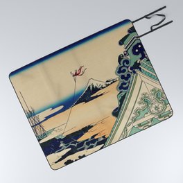 Toto Asakusa Honganji by Katsushika Hokusai (1760-1849) - japanese art Picnic Blanket