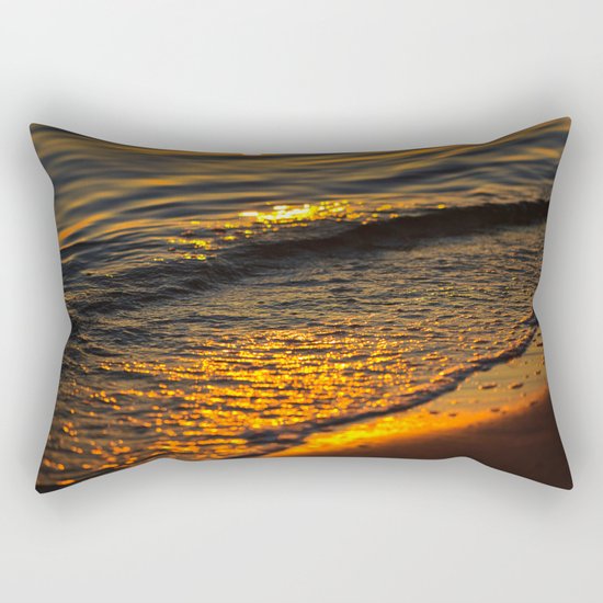 Gold Waters Rectangular Pillow