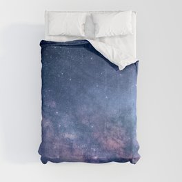 Blue Nebula Stars Space Comforter